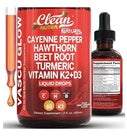 Clean Nutra Cayenne Pepper Drops – Vascu Glow Liquid Supplement, 2 oz