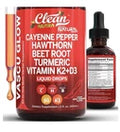 Clean Nutra Cayenne Pepper Drops – Vascu Glow Liquid Supplement, 2 oz