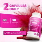 Organic Beet Root Capsules – 1300mg Beet Root Powder