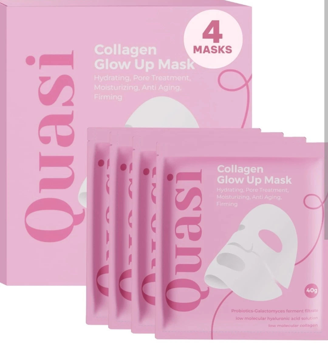 Quasi Glow Up Collagen Masks – 4 Per Box