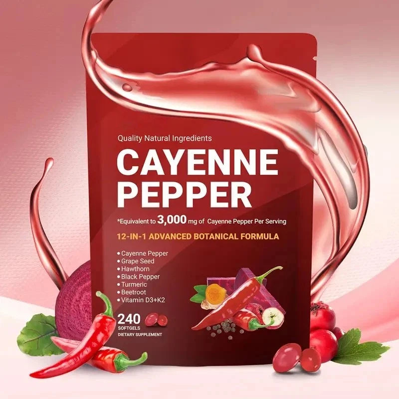 Cayenne Pepper Supplement – 240 Softgels