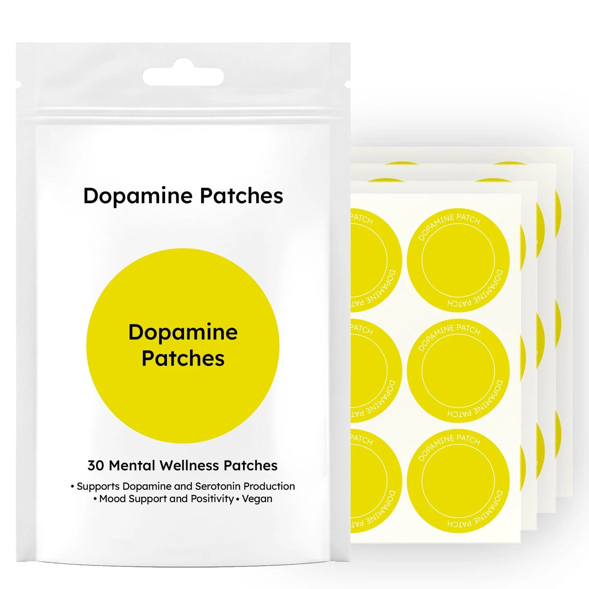 Dopamine Patches Extra Strength – Plant-Based Daily Mental Wellness Patches
