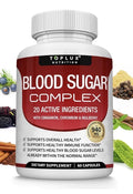 Toplux Blood Sugar Complex – 20 Active Ingredients, 60 Capsules