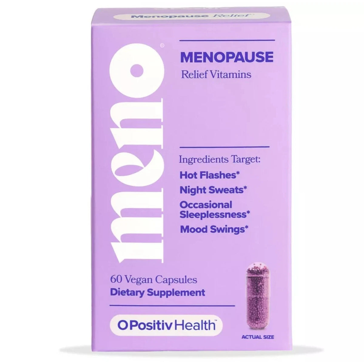 O Positiv MENO Menopause Vitamin Capsules for Women – Black Cohosh