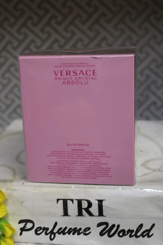 Versace Bright Crystal Absolu Eau de Parfum – 3.0 oz / 90 ml Women's Spray Sealed