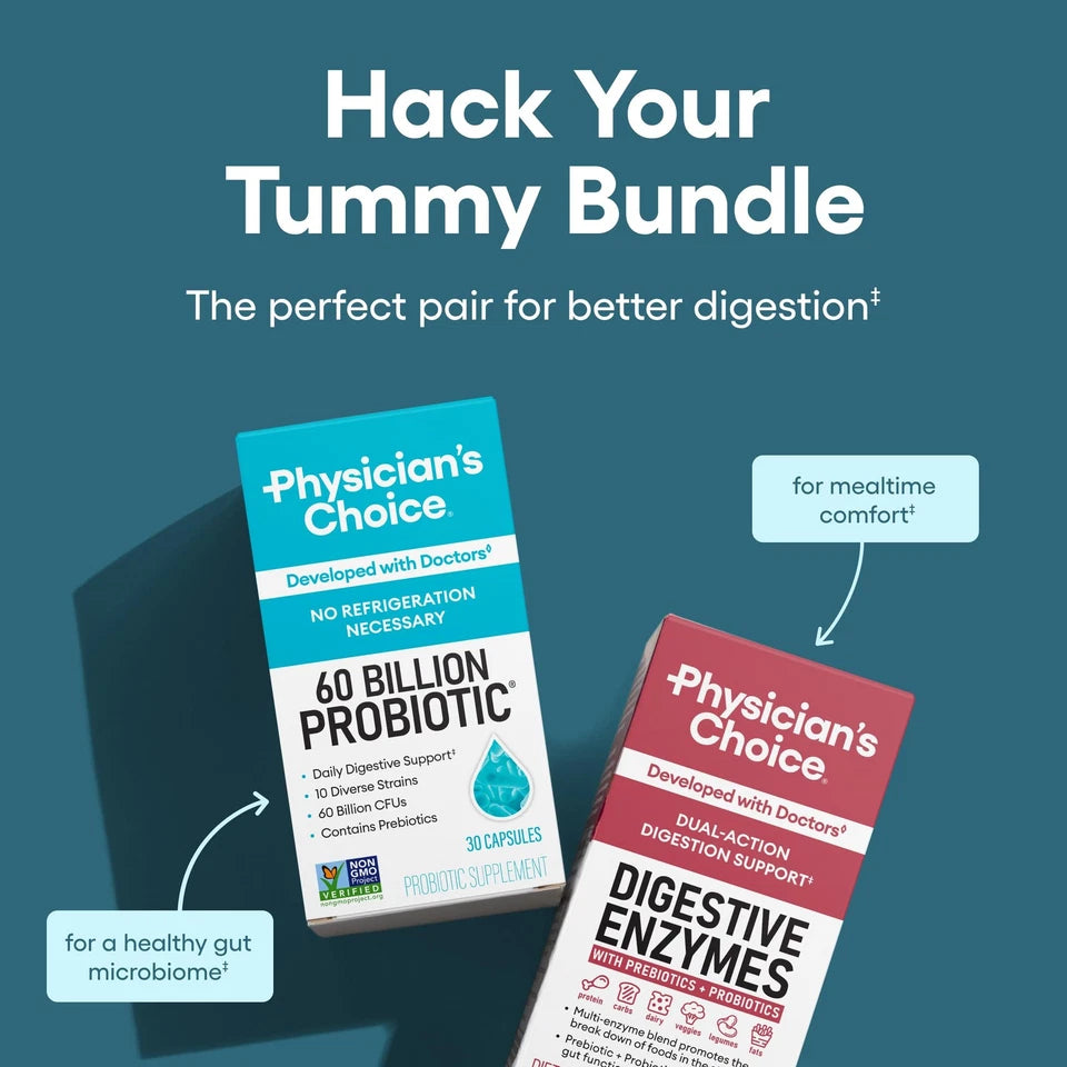 Physician's CHOICE Advanced Gut Health Bundle – 60 &amp; 90 Count, Pack of 1
